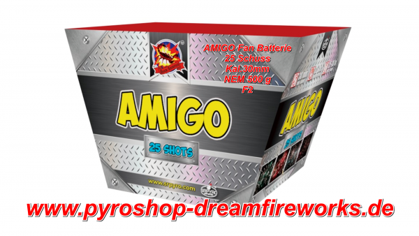 AMIGO Fan Batterie 25 Schuss NEU